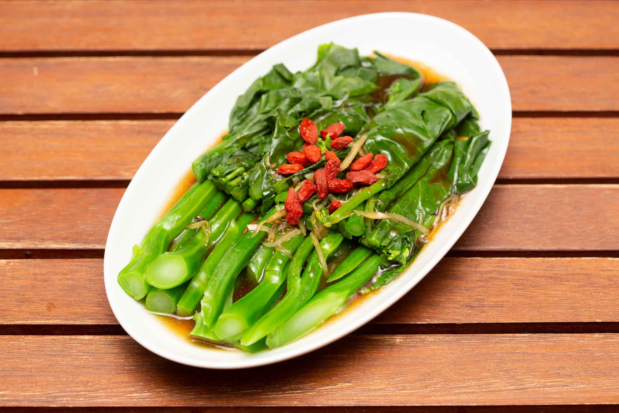 Dim Sum Gai Lan 蒸芥蘭 gedämpft — Yung-Küche